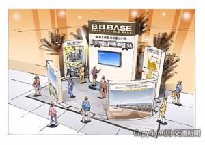 「Ｂ．Ｂ．ＢＡＳＥ」の出展ブース（イメージ）＝ＪＲ千葉支社提供＝