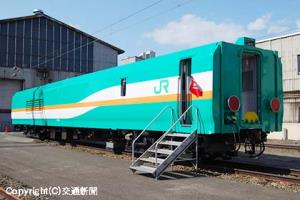 報道公開された新型高速軌道検測車「マヤ35形」