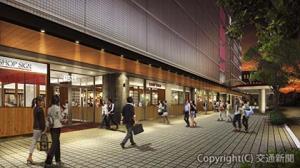 リニューアル後の１階外観イメージ（名古屋ステーション開発提供）