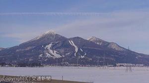 冬景色の磐梯山