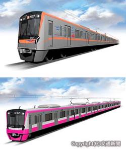 ㊤京成３１００形（京成電鉄提供）と㊦新京成８００００形（新京成電鉄提供） のイメージ