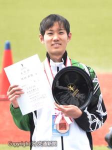 国内選手大会記録を更新した作田選手（ＪＲ八王子支社提供）