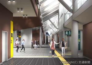 東京五輪・パラリンピックへ向けて改良される中央緩行線千駄ケ谷の完成イメージ（ＪＲ東日本提供）