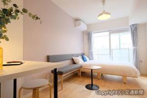 社員寮を改造したアパートの室内（ＪＲ北海道提供）