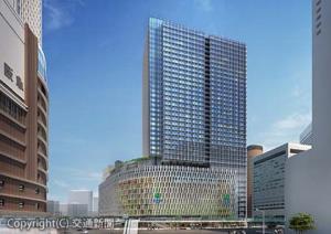 「大阪梅田ツインタワーズ・サウス」の全体完成イメージ（阪急阪神不動産提供）