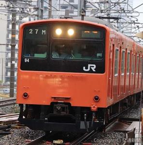 京橋駅に到着する２０１系（ＪＲ西日本提供）