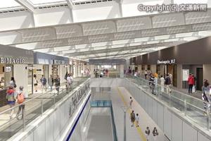 小田急下北沢駅２階回廊部を中心とする商業施設「シモキタエキウエ」（イメージ）＝小田急電鉄提供＝