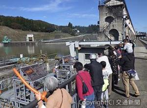 一般公開された宮中取水ダム（ＪＲ東日本提供）