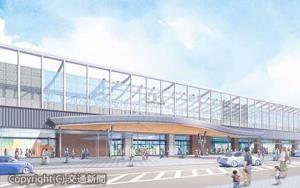 高架化後の長崎駅西口の外観イメージ（ＪＲ九州提供）