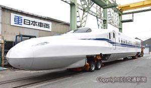 ７月１日にデビューするＮ７００Ｓの先頭車（日本車輌製造豊川製作所）