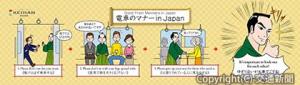 譲り合いに関するワンシーンを描いたポスターのイメージ（京阪提供）