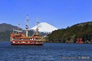 芦ノ湖と海賊船は箱根を象徴する風景の一つとなっている（小田急箱根ホールディングス提供）