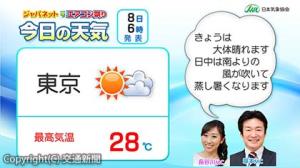 「『ジャパネット夏のエアコン祭り』天気予報」のイメージ（ジェイアール東日本企画提供）
