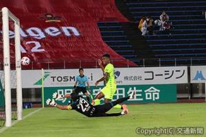 プロデビュー戦で初ゴールを決めた櫻川〈金沢戦〉ⒸＪＥＦＵＮＩＴＥＤ（ジェフユナイテッド提供） 