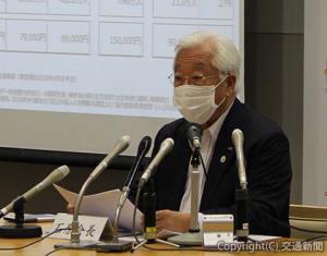 九州観光復興への期待を語った石原会長（九州観光推進機構提供）