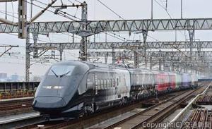 現代美術をテーマにした「ＧＥＮＢＩ　ＳＨＩＮＫＡＮＳＥＮ（現美新幹線）」＝ＪＲ新潟支社提供＝