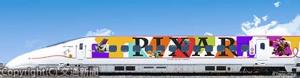 特別装飾列車の外観イメージ（ⒸＤｉｓｎｅｙ／Ｐｉｘａｒ）＝ＪＲ九州提供＝