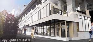 笹島高架下で開発するオフィスの外観イメージ（ＪＲ東海提供）