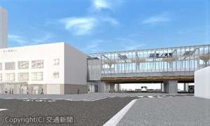 東武スカイツリーライン竹ノ塚駅の高架化完成イメージ（東武鉄道提供）