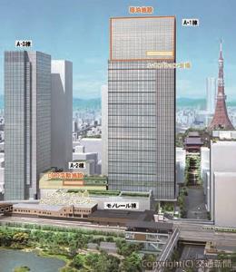 Ａ街区の完成イメージ（ＪＲ東日本提供）