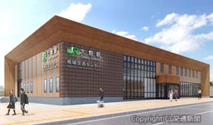 新駅舎の外観イメージ（ＪＲ秋田支社提供）