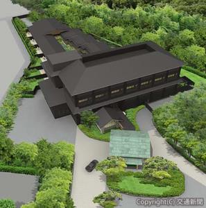 嬉野に建設する温泉宿泊施設の外観イメージ（ＪＲ九州提供）