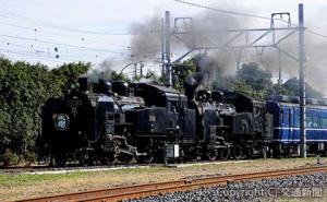 「ＳＬ大樹重連運転」のイメージ（東武鉄道提供）