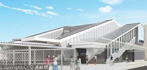 新橋上駅舎と東西自由通路のイメージ（ＪＲ近畿統括部提供）
