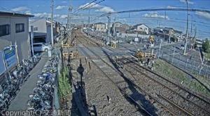 踏切設備の監視カメラの取得映像