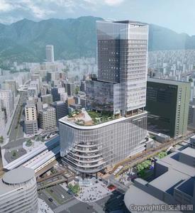 ＪＲ三ノ宮駅新駅ビルの外観イメージ（ＪＲ西日本提供）