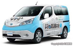 導入予定の電気自動車イメージ（日産自動車ｅ―ＮＶ２００）=ＪＲ東日本提供=