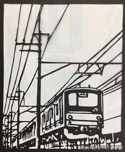 最優秀作品賞に贈られる切り絵化した作品イメージ（ＪＲ八王子支社提供）