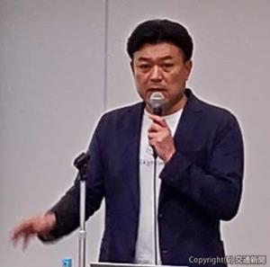 講演するジャパン・リスキリング・イニシアチブ代表理事の後藤宗明氏（ＪＲ東日本パーソネルサービス提供）