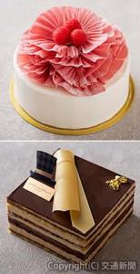 ㊤「母の日ケーキ」㊦「父の日ケーキ」（イメージ）＝ホテルメトロポリタンエドモント提供＝