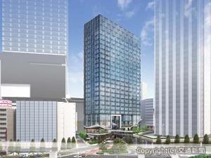 「渋谷アクシュ」の外観イメージ（渋谷二丁目１７地区市街地再開発組合提供）