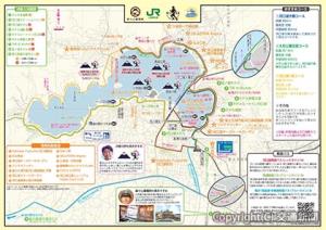 コース情報などが記載された「旅ｒｕｎマップ」（ＪＲ八王子支社提供）