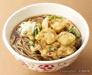 「青森県産帆立と長ねぎのかき揚げそば」のイメージ（ＪＲ東日本クロスステーション提供）