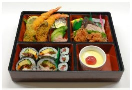 「洋風こたつ列車」車内で提供される「洋風こたつ御膳」のイメージ（三陸鉄道提供）