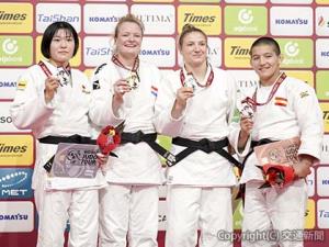 準優勝した田中選手（左端）＝ＪＲ東日本提供＝