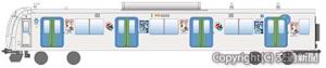 ラッピング電車のデザインイメージⒸFujiko-Pro, Shogakukan, TV-Asahi, Shin-ei, and ADK 2024（西武鉄道提供）
