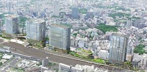 「TAKANAWA GATEWAY CITY」を構成する施設のイメージ（ＪＲ東日本提供）