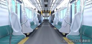 新造車両の車内イメージ（高松琴平電気鉄道提供）