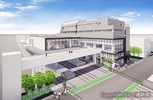 神奈川新町駅の完成イメージ（京浜急行電鉄提供）