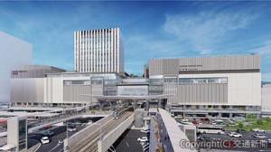 広島新駅ビルの外観イメージ（中国ＳＣ開発提供）