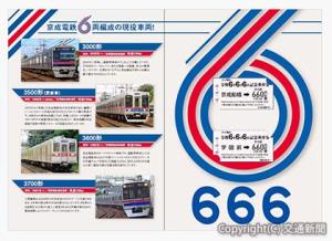「令和６年６月６日記念乗車券」のイメージ（京成電鉄提供）