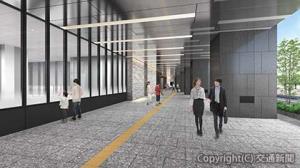 今回新たに誕生する広場「水の路」のイメージ（大阪ターミナルビル提供）