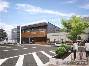須賀川駅の新駅舎（東口）のイメージ（ＪＲ東北本部提供）