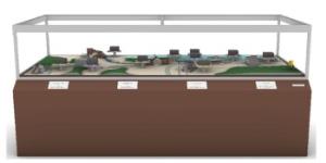 新設する「近江鉄道沿線ジオラマ」のイメージ（近江鉄道提供）