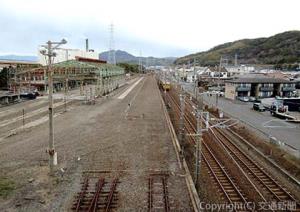 整備が進む新南陽駅（ＪＲ貨物提供）