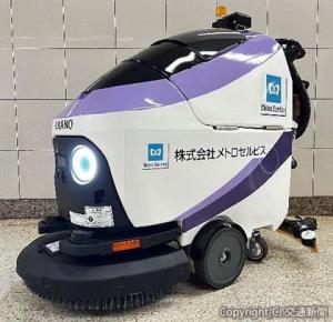 半蔵門線水天宮前駅の清掃ロボットイメージ（東京地下鉄提供） 